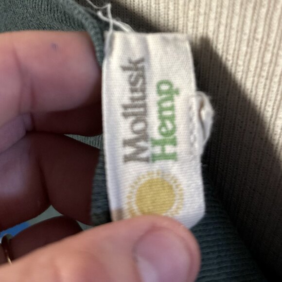 Mollusk Hemp Ribbed Tank Top True Green - L - Picture 3 of 4